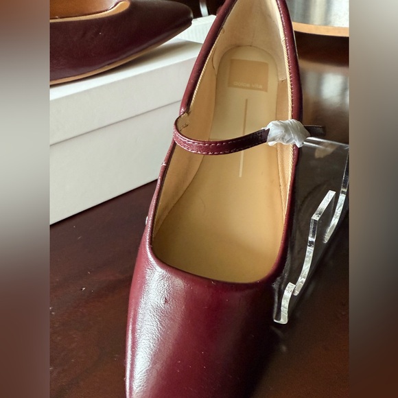 New Dolce Vita Reyes Cranberry Red Ballet Buckle Flats - Size 7 Work Costume - Picture 6 of 9